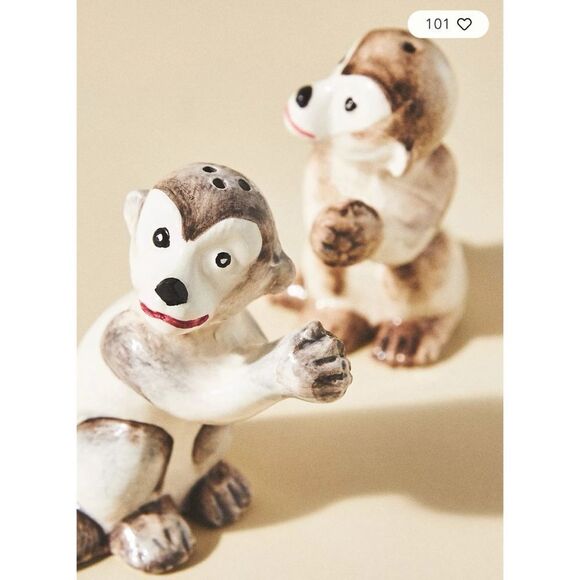 Anthropologie Les Ottomans Monkey Salt and Pepper Shakers - Picture 2 of 9